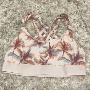 Victoria’s Secret pink palm tree lounge bra